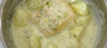 Bacallà amb patates i salsa d’alls tendres